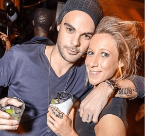 Travis and I, celebrating our engagement. Yes, there is YSL mascara on my lashes.